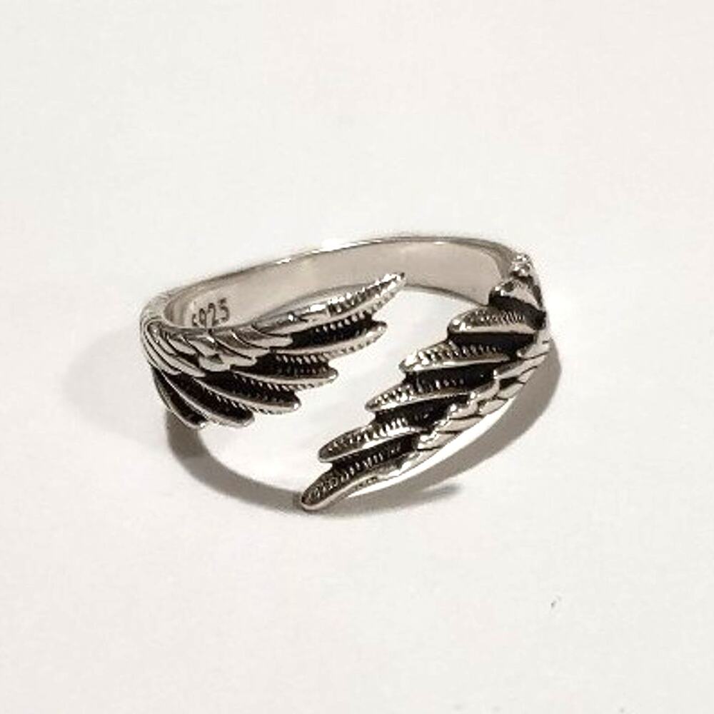 S925 Angel Wings Ring Bird Eagle Sterling silver Christmas Birthday Gift New!!